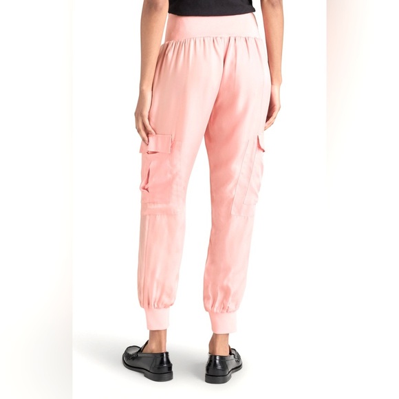 Cinq a Sept Pink Giles Twill Cargo Joggers Sz XS - Picture 2 of 12